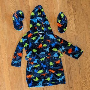 Hatley Dinosaur Robe and Slipper Set